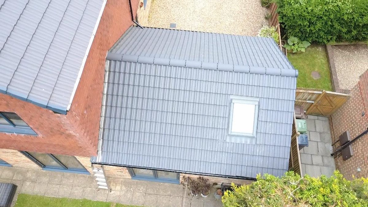 Tiled roof with skylight, Surrey